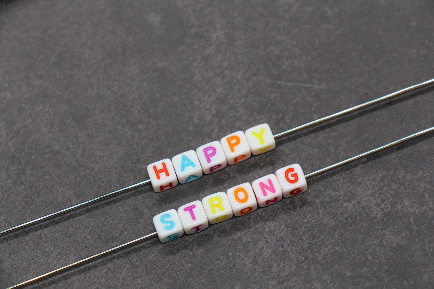 Multicolored Cube Alphabet Beads