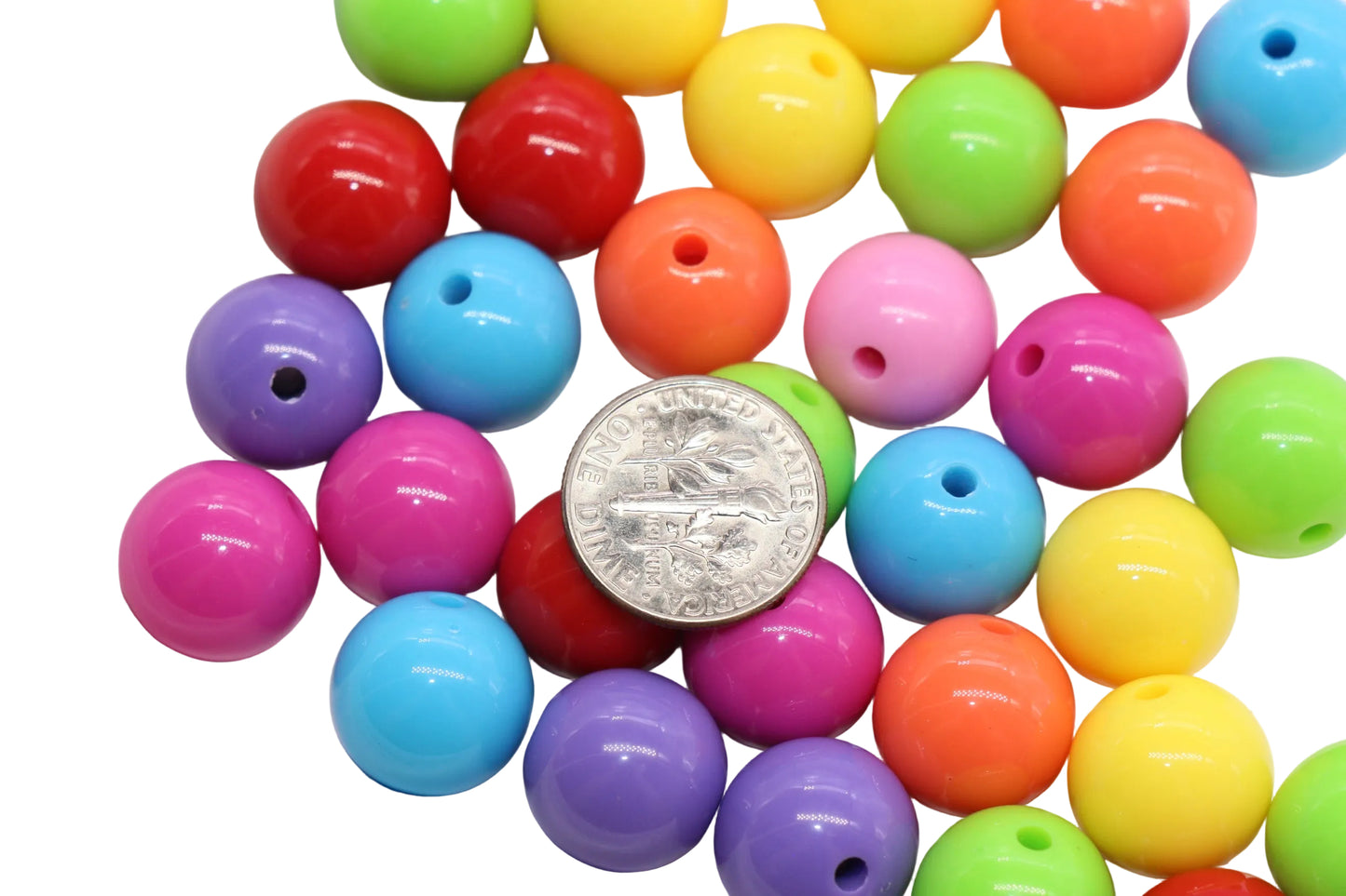 14mm Bright Mix Round Beads #1671