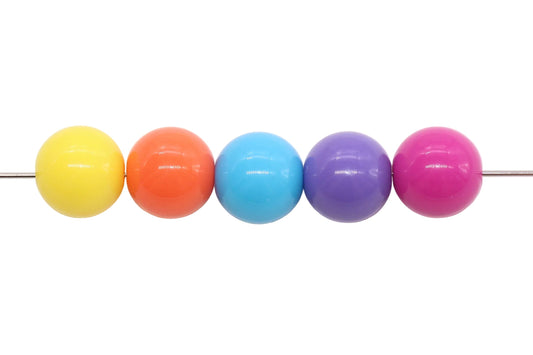 14mm Bright Mix Round Beads #1671