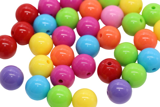 14mm Bright Mix Round Beads #1671