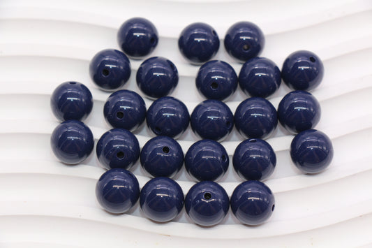 12mm Navy Acrylic Gumball Beads #1241