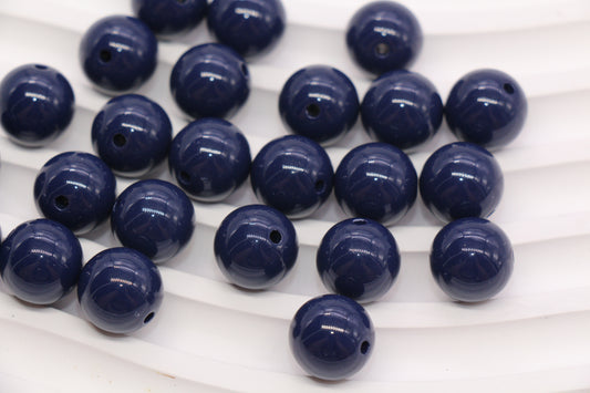 12mm Navy Acrylic Gumball Beads #1241