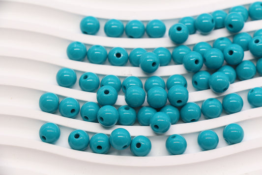 8mm Teal Acrylic Gumball Beads #3968