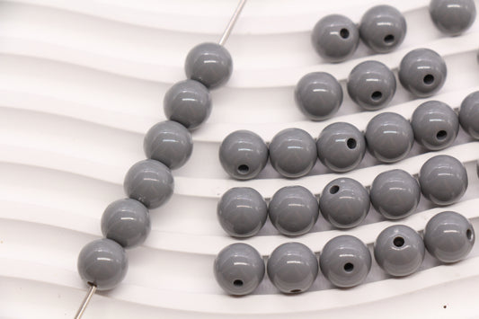 10mm Gray Acrylic Gumball Beads #3960