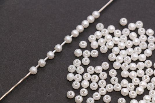 4mm Wrinkle Pearlized Acrylic Beads #3982