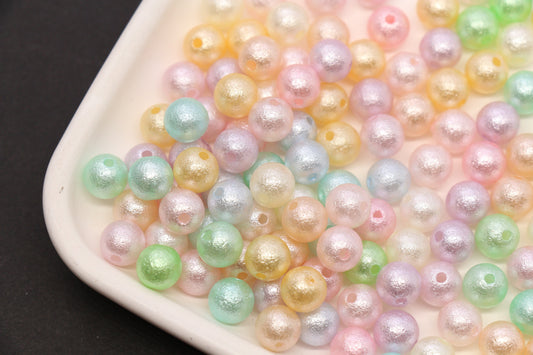 8mm Pastel Pearlized Wrinkle Beads Mix #3976