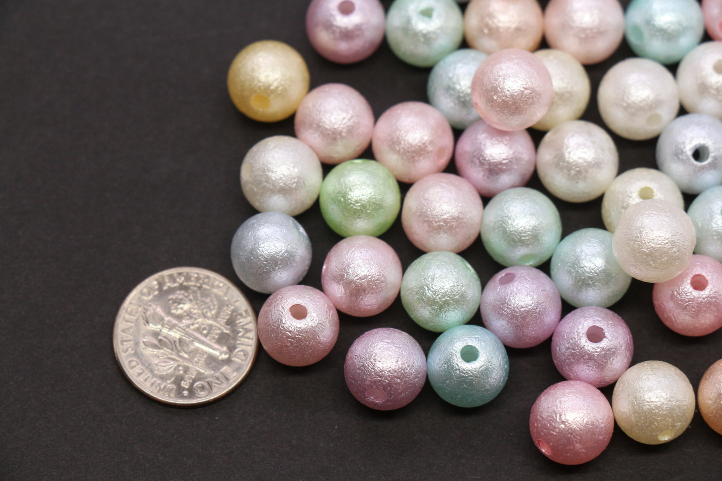 8mm Pastel Pearlized Wrinkle Beads Mix #3976