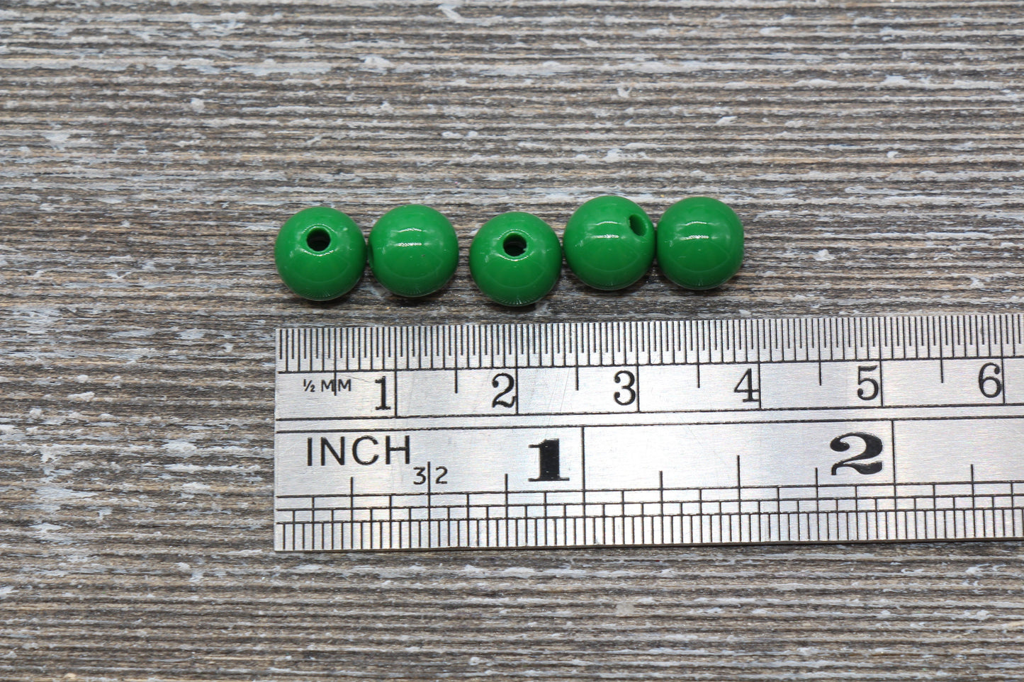 8mm Green Gumball Beads, Round Acrylic Loose Beads, Bubblegum Beads, Chunky Beads, Bubble Gum Beads, Smooth Plastic Round Beads #287