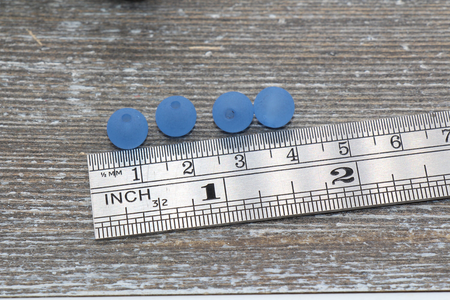 8mm Matte Blue Gumball Beads, Round Acrylic Loose Beads, Frosted Bubblegum Beads, Chunky Beads, Round Plastic Beads #668