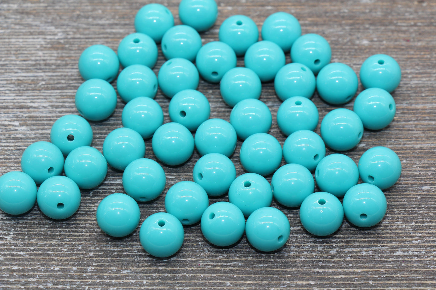 12mm Turquoise Gumball Beads, Round Acrylic Loose Beads, Bubblegum Beads, Chunky Beads, Gumball Beads, Smooth Plastic Round Beads #1331