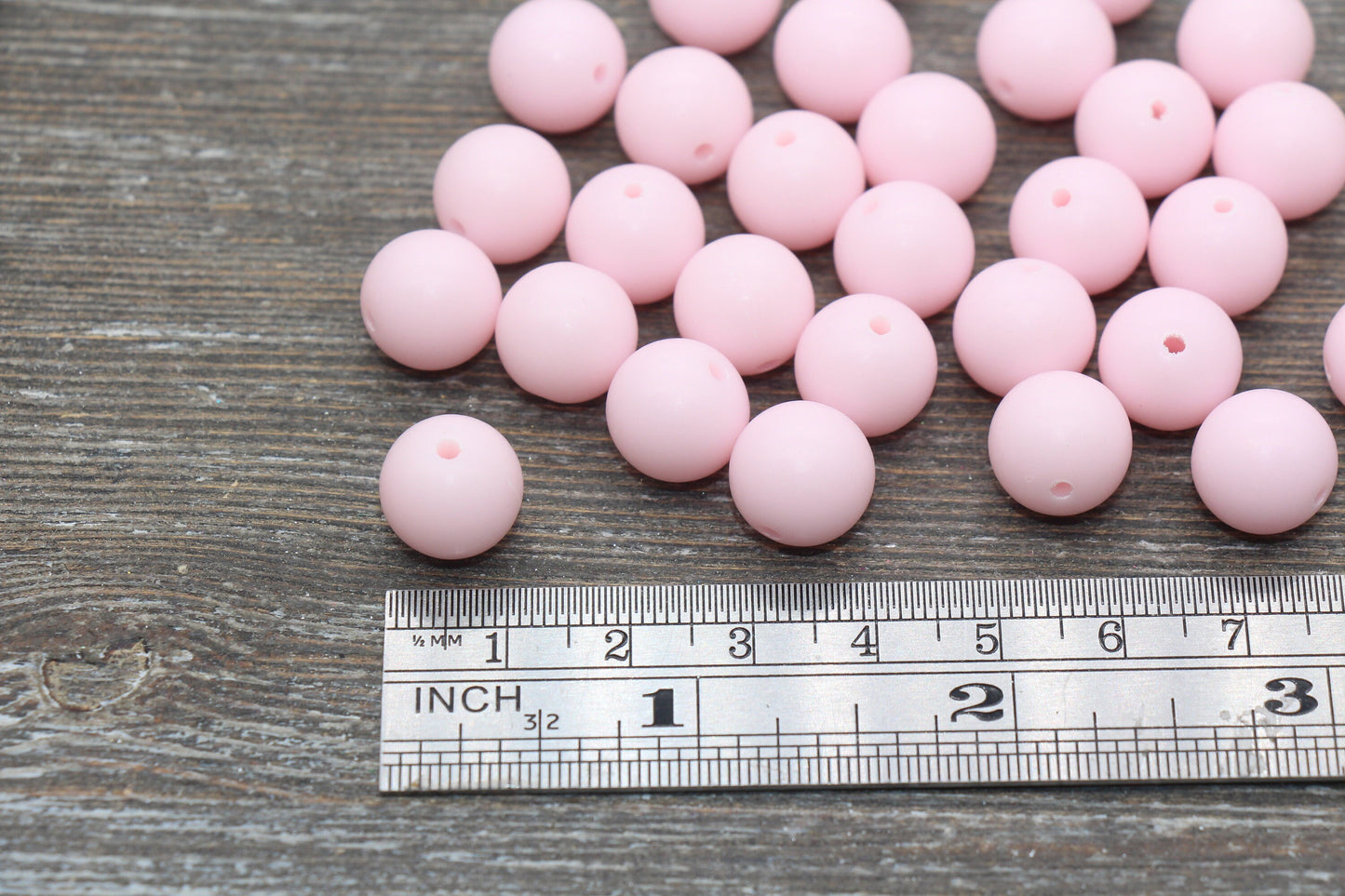 12mm Matte Light Pink Round Beads, Frosted Pink Acrylic Round Gumball Beads, Bubblegum Beads, Chunky Beads, Plastic Round Bead, #2608