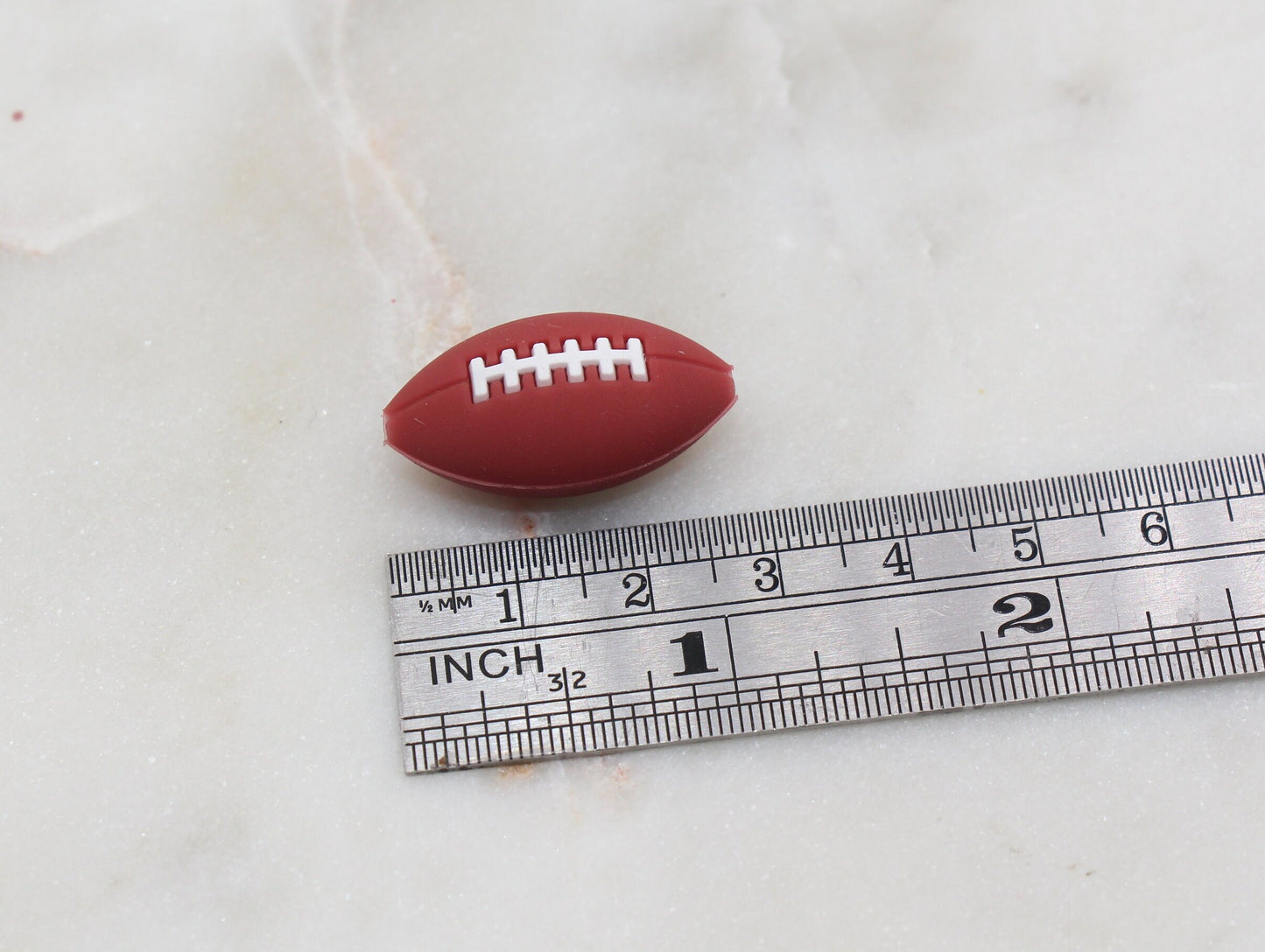 Football Silicone Beads, Sports Print Silicone Beads, Soft Sports Ball Beads, Chunky Beads, Silicone Beads #243