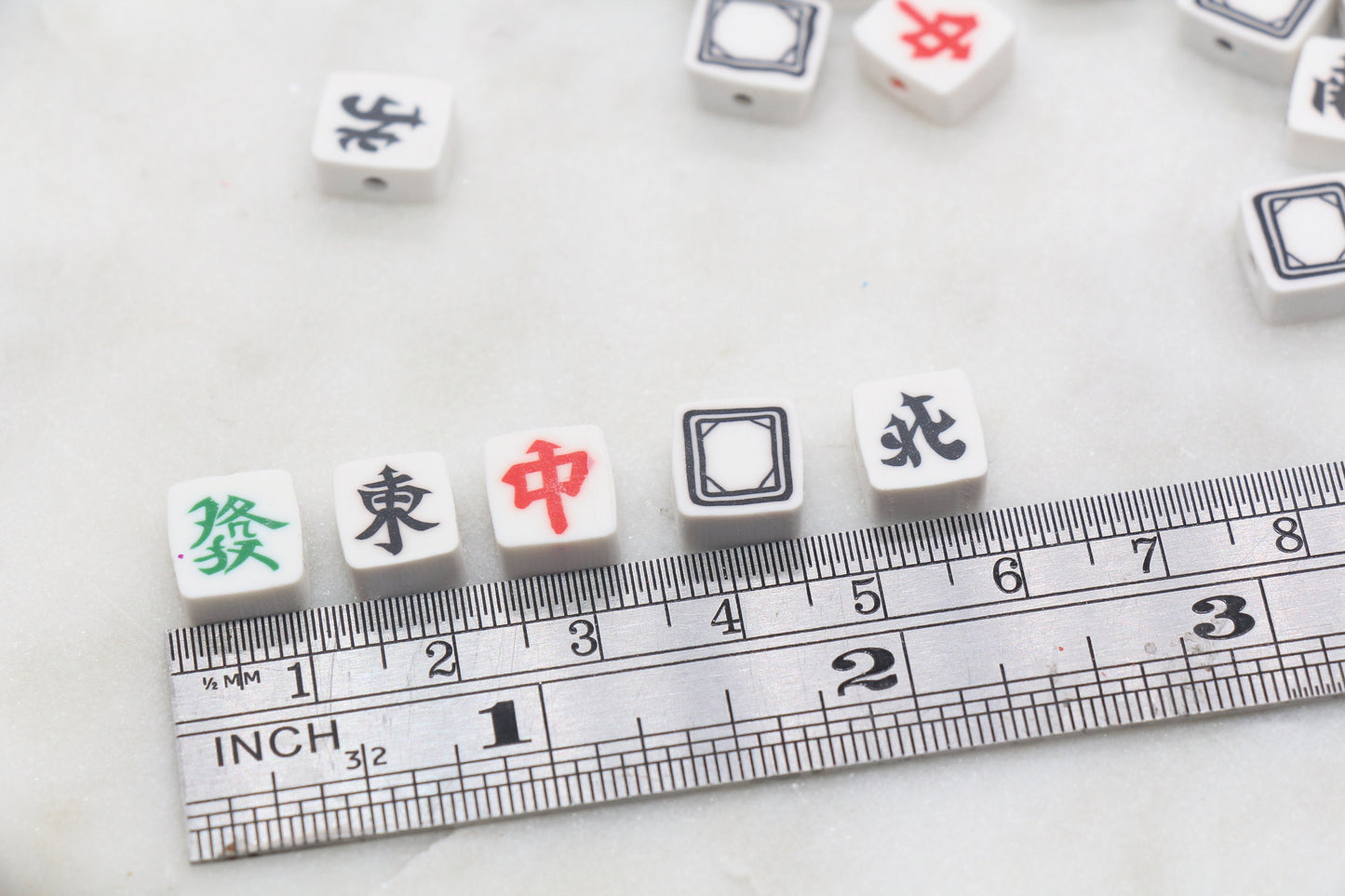 Mah Jong Polymer Clay Beads, Mahjong Clay Beads, Bead for Bracelet, Jewelry Beads #353