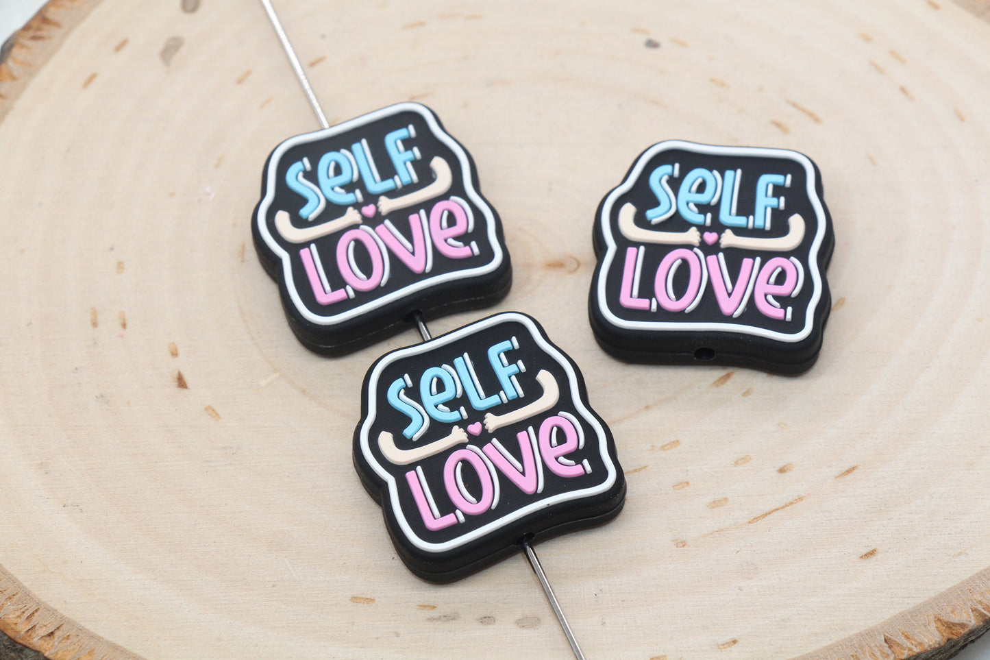 Self Love Silicone Focal Beads, Silicone Loose Beads, Bead for Pens, Beadable Pens #423