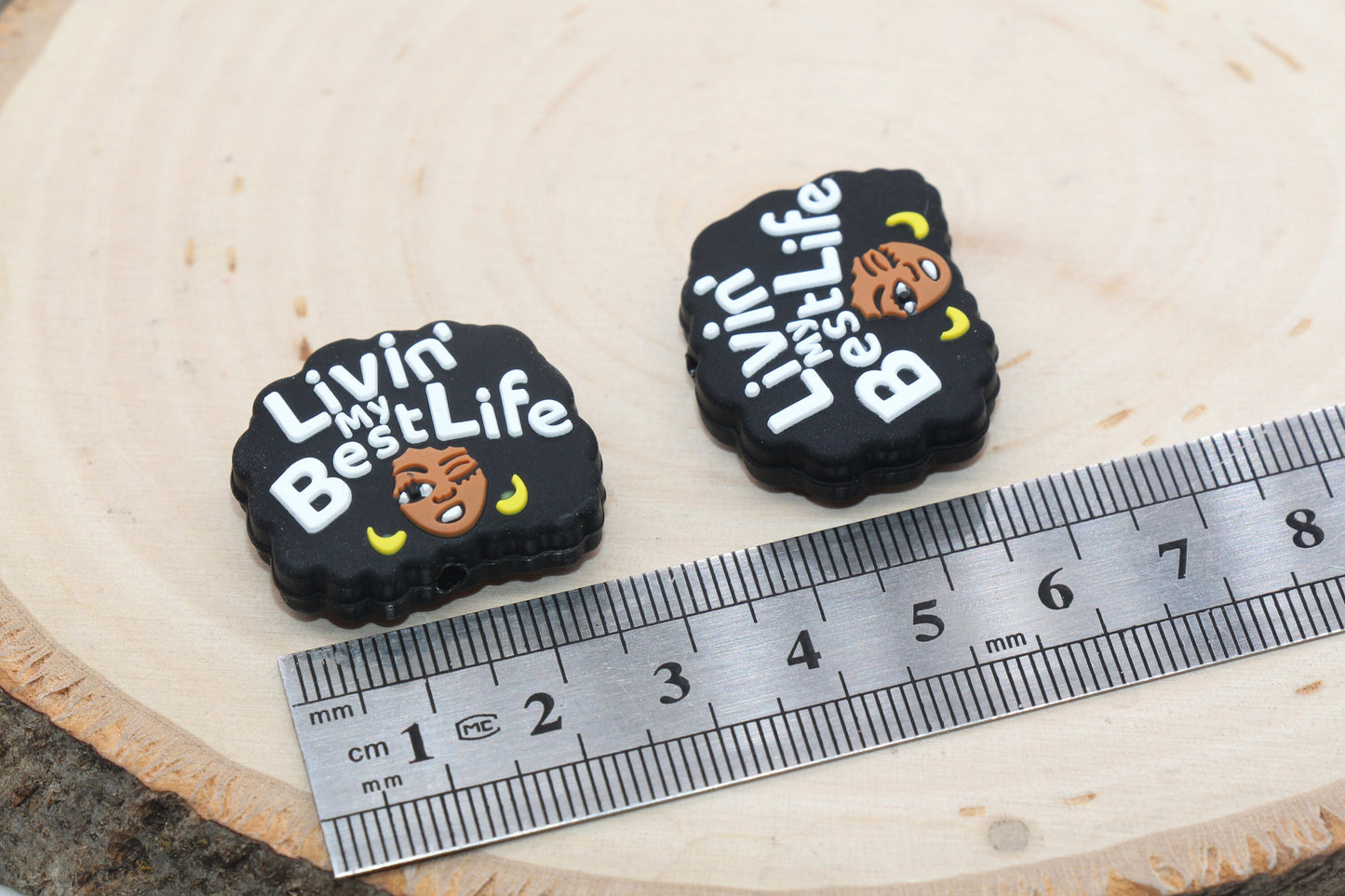 Living My Best Life Silicone Focal Beads, Silicone Loose Beads, Bead for Pens, Beadable Pens #426