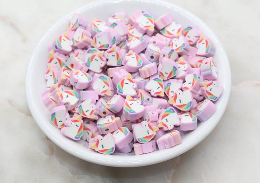 Unicorn Polymer Clay Beads, Unicorn Cane Beads, Unicorn Clay Beads, Jewelry Beads, Beads for Bracelet #428
