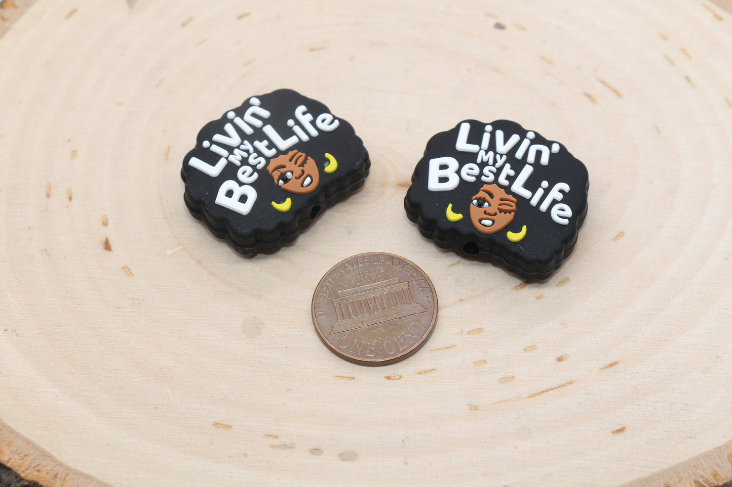 Living My Best Life Silicone Focal Beads, Silicone Loose Beads, Bead for Pens, Beadable Pens #426