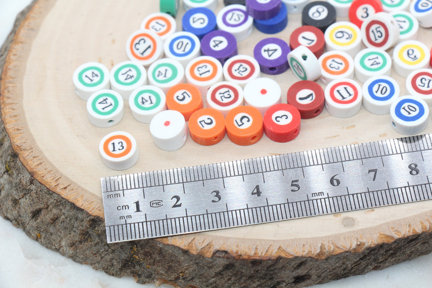 Billiards Pool Ball Polymer Clay Beads, Mix Billiards Beads, Pool Billiards Ball Beads, Bead for Bracelet, Jewelry Beads #431