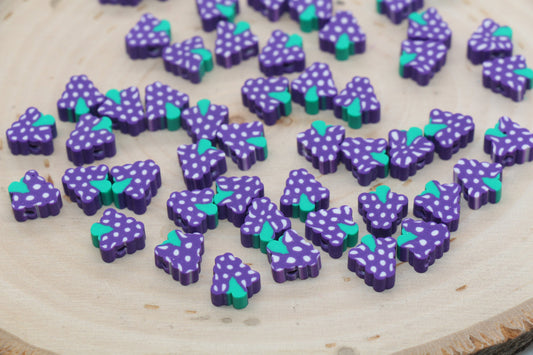 Grape Polymer Clay Beads, Fruit Cane Beads, Purple Grapes Clay Beads, Grape Fruit Clay Beads, Jewelry Beads, Beads for Bracelet #457