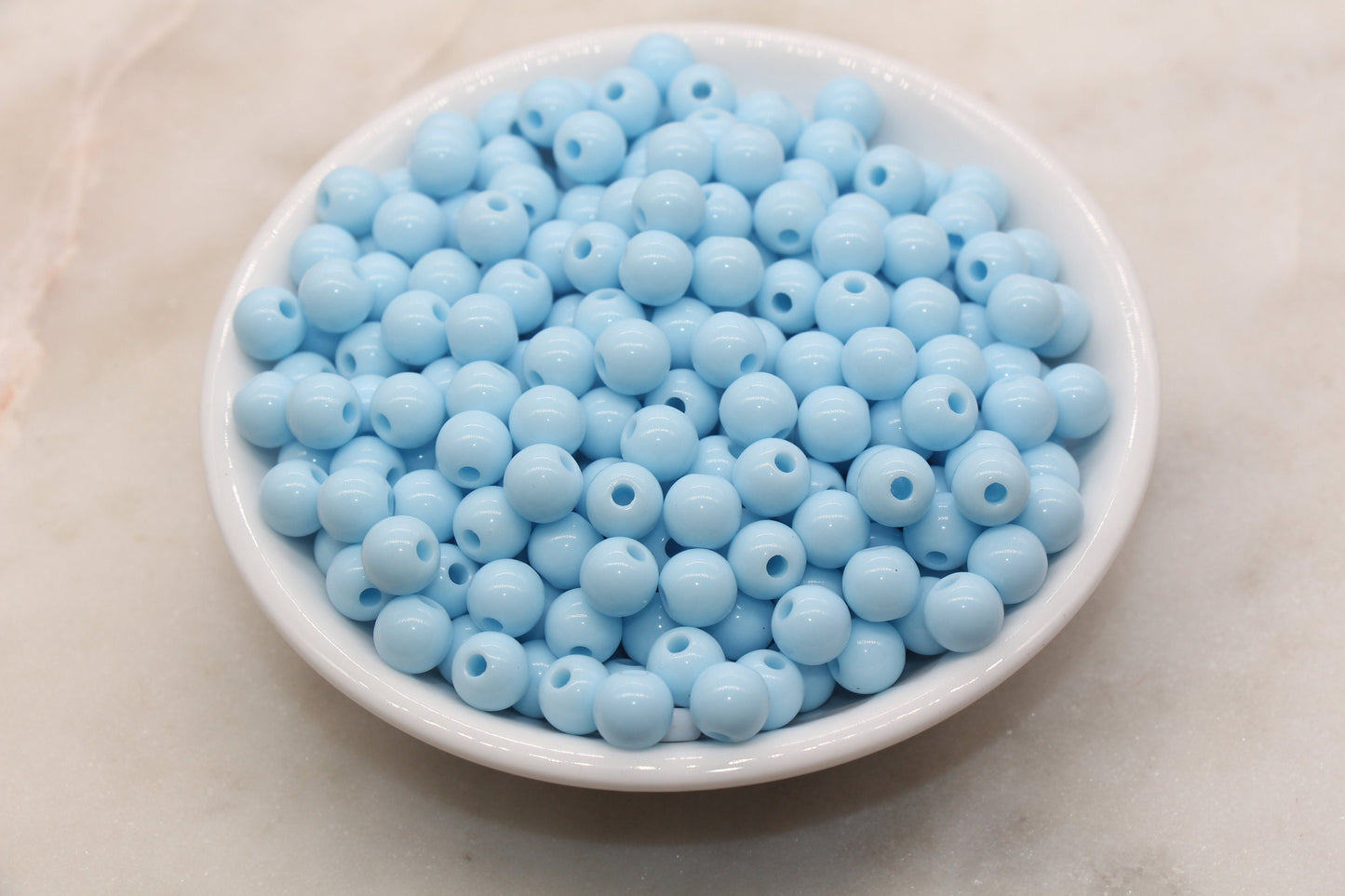8mm Blue Gumball Beads, Round Acrylic Loose Beads, Bubblegum Beads, Chunky Beads, Bubble Gum Beads, Smooth Plastic Round Beads #1267
