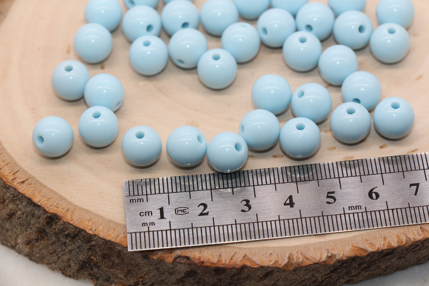 10mm Blue Gumball Beads, Round Acrylic Loose Beads, Bubblegum Beads, Chunky Beads, Bubble Gum Beads, Smooth Plastic Round Beads #1264