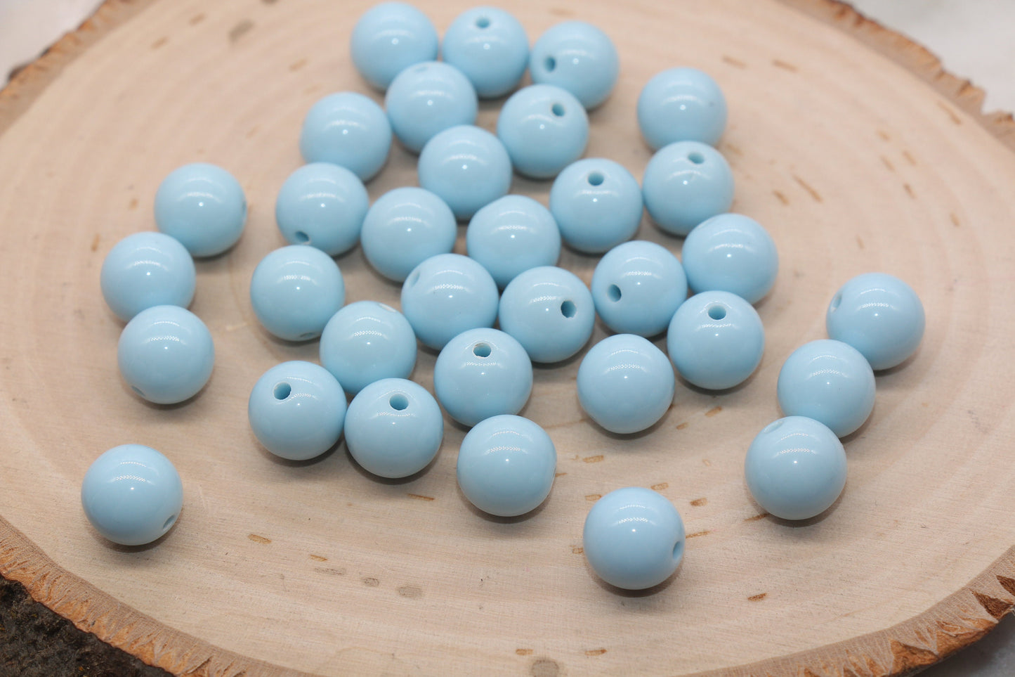 12mm Blue Gumball Beads, Round Acrylic Loose Beads, Bubblegum Beads, Chunky Beads, Gumball Beads, Smooth Plastic Round Beads #996