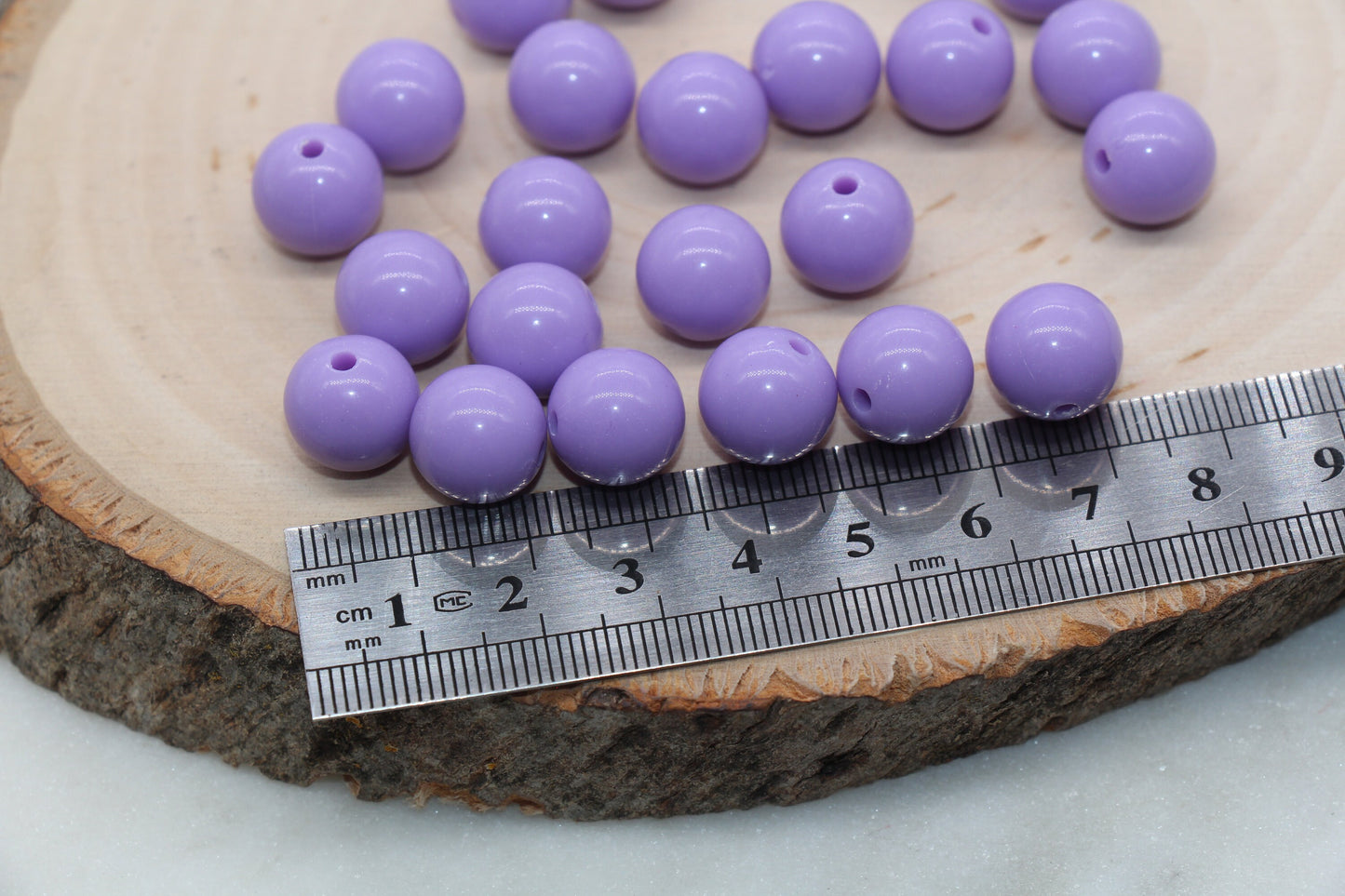 12mm Lavender Purple Gumball Beads, Round Acrylic Purple Loose Beads, Bubblegum Beads, Chunky Beads, Bubble Gum Smooth Round Beads #1365