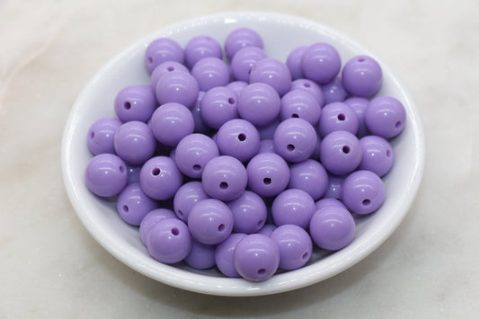 12mm Lavender Purple Gumball Beads, Round Acrylic Purple Loose Beads, Bubblegum Beads, Chunky Beads, Bubble Gum Smooth Round Beads #1365