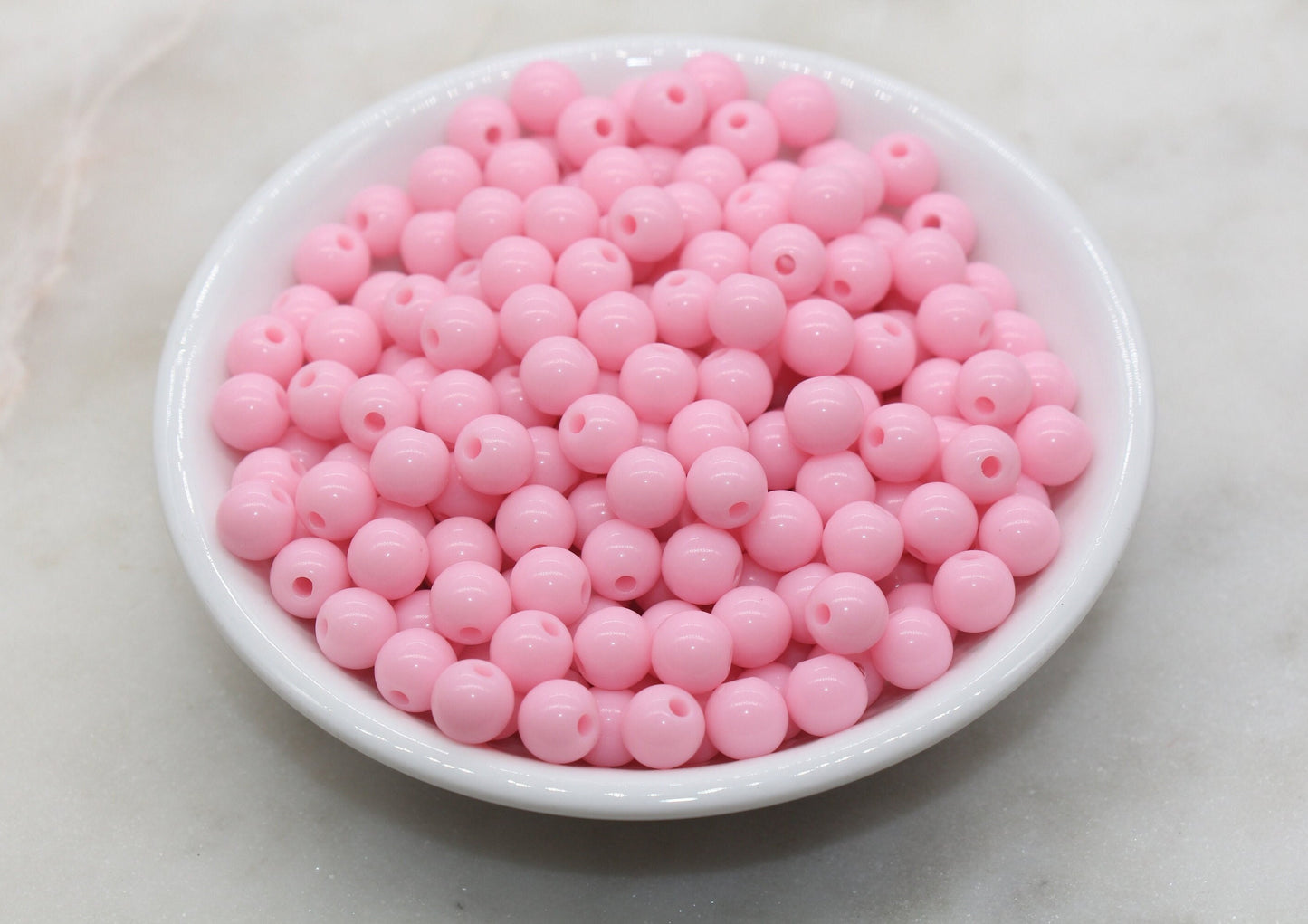 8mm Pink Gumball Beads, Round Acrylic Loose Beads, Bubblegum Beads, Chunky Beads, Bubble Gum Beads, Smooth Plastic Round Beads #401