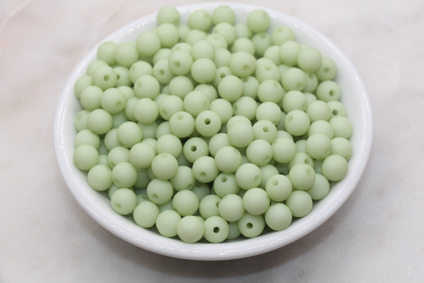 8mm Matte Green Round Beads, Acrylic Gumball Bead, Frosted Green Round Beads, Bubblegum Beads, Plastic Round Bead, Bead for Bracelet #654