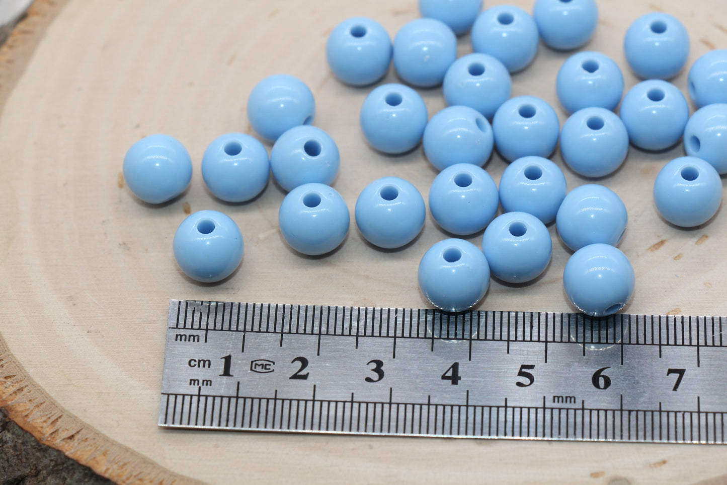 10mm Blue Gumball Beads, Round Acrylic Loose Beads, Bubblegum Beads, Chunky Beads, Gumball Beads, Smooth Plastic Round Beads #995