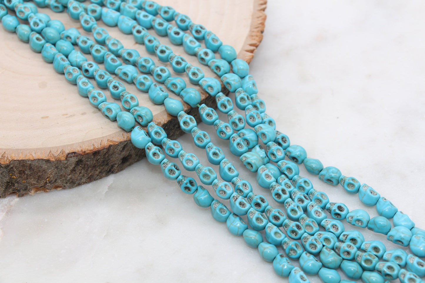 Skull Beads Howlite Beads, Skull Head Gemstone Beads, Bead for Bracelets, Skeleton Beads
