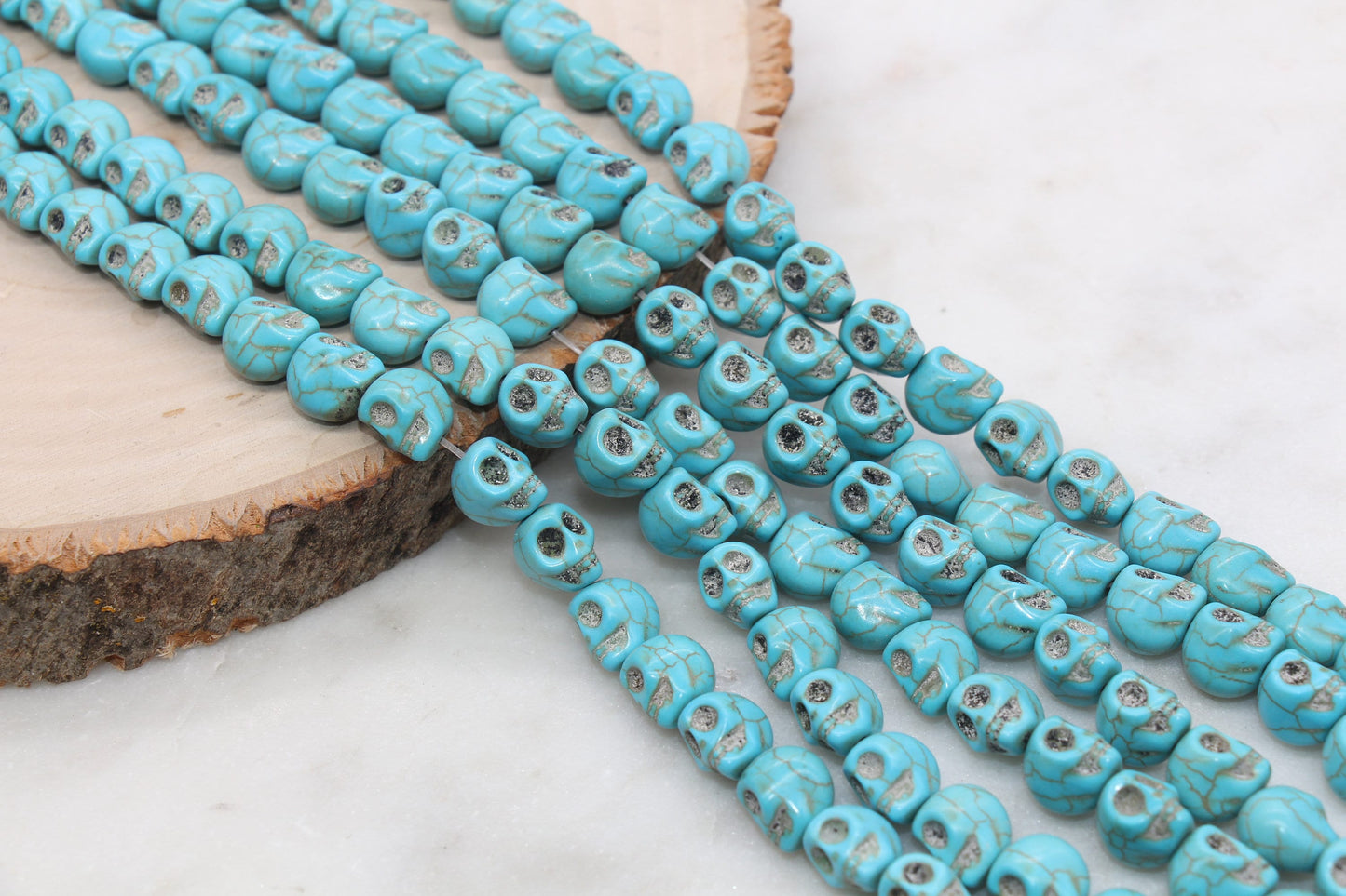 Skull Beads Howlite Beads, Skull Head Gemstone Beads, Bead for Bracelets, Skeleton Beads
