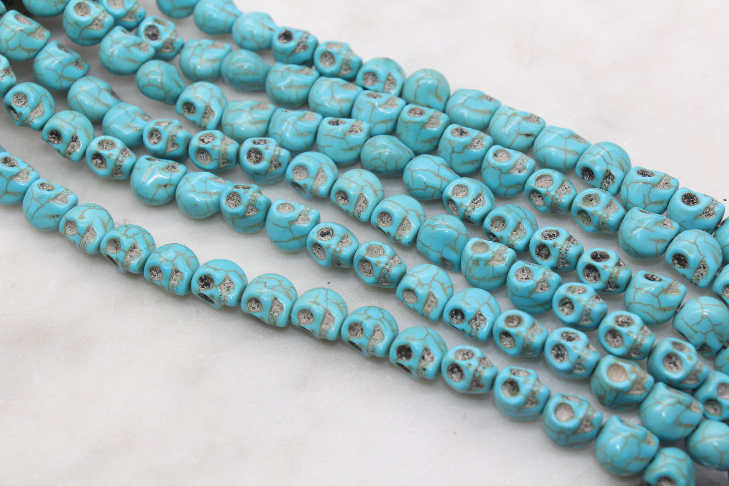 Skull Beads Howlite Beads, Skull Head Gemstone Beads, Bead for Bracelets, Skeleton Beads