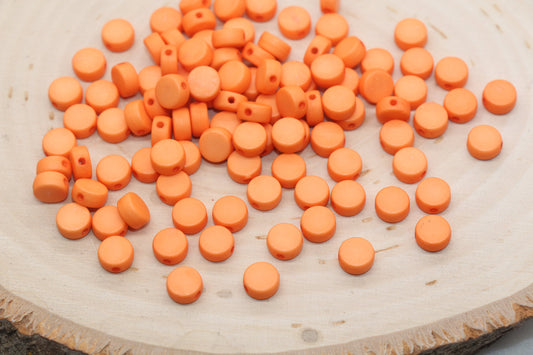 Orange Round Beads, Acrylic Round Beads, Acrylic Spacer Beads, Orange Round Beads, Acrylic Blank Round Beads, Size 7mm #3171