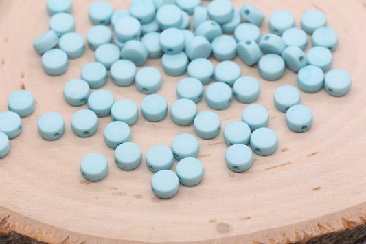 Blue Round Beads, Acrylic Round Beads, Acrylic Spacer Beads, Blue Round Beads, Acrylic Blank Round Beads, Size 7mm #3178