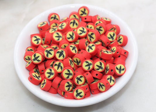 Spider Polymer Clay Beads, Halloween Bat Clay Beads, Jewelry Beads, Bead for Bracelet #512