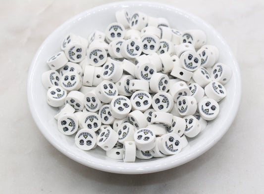 Halloween Creepy Smiling Face Polymer Clay Beads, Scary Face Beads, Halloween Face Clay Beads, Jewelry Beads, Bead for Bracelet #513