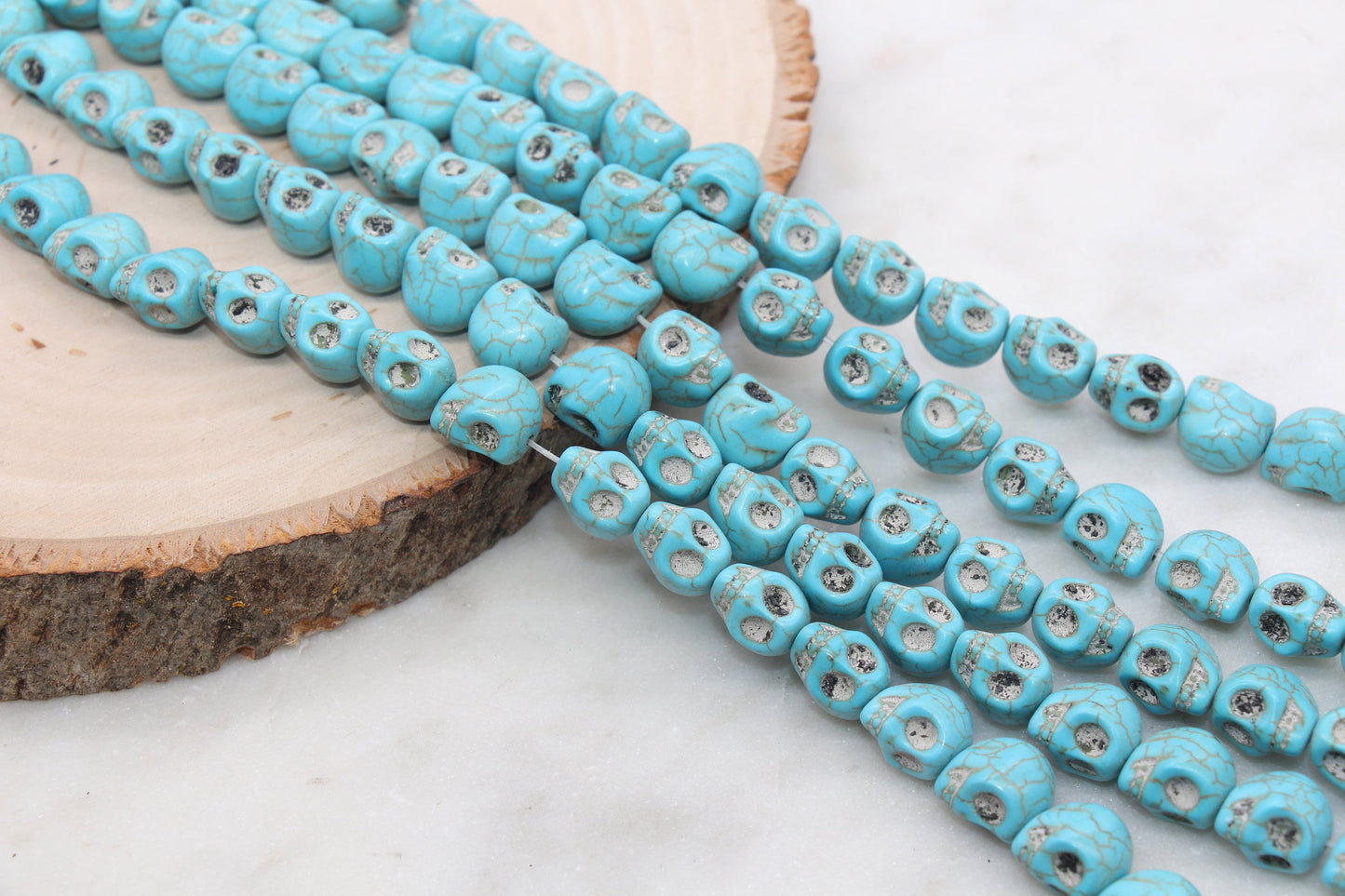 Skull Beads Howlite Beads, Skull Head Gemstone Beads, Bead for Bracelets, Skeleton Beads