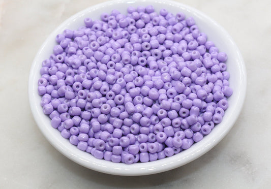 4mm lavender purple 6/0 glass seed beads for bracelets and jewelry making