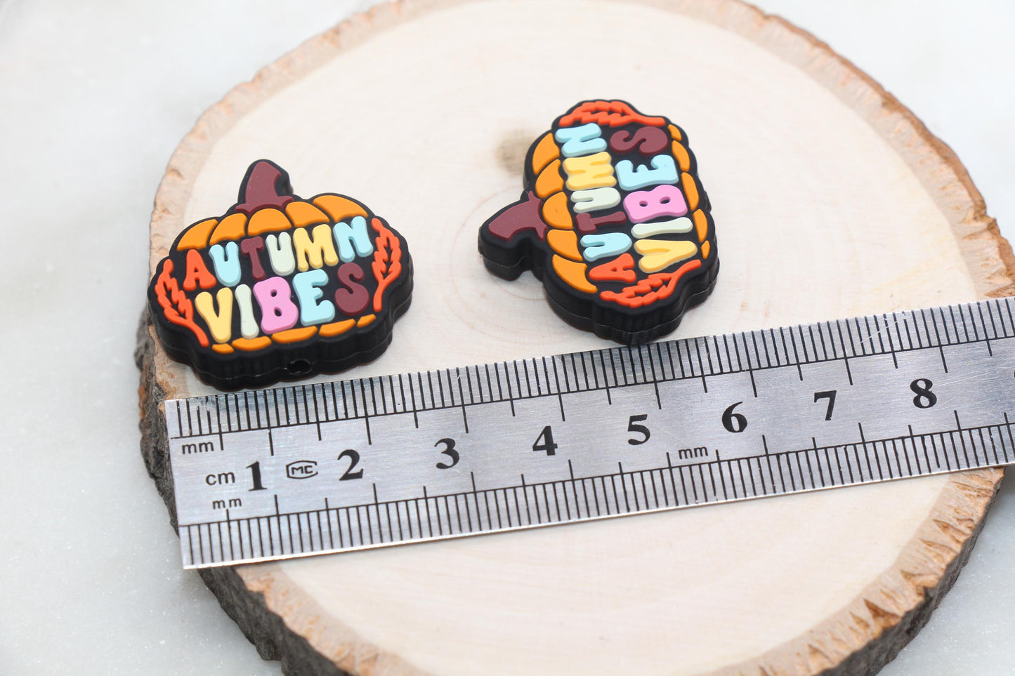Autumn Vibes Silicone Focal Beads, Fall Pumpkin Silicone Beads, Silicone Loose Beads, Fall Focal Beads #589