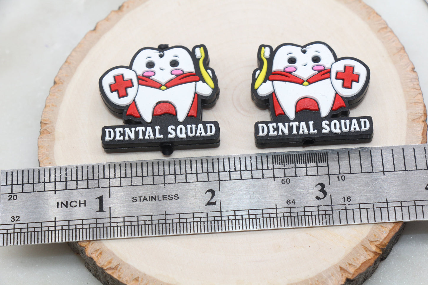 Dental Squad Silicone Beads, Dentist Silicone Beads, Tooth Focal Beads, Chunky Beads, Silicone Loose Beads, Focal Beads #561