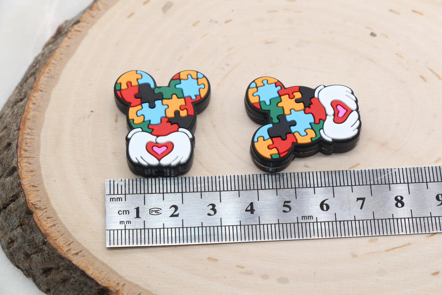 Autism Puzzle Pieces Silicone Focal Beads, Focal Beads, Chunky Beads, Silicone Loose Beads, Beadble Pen Beads #598