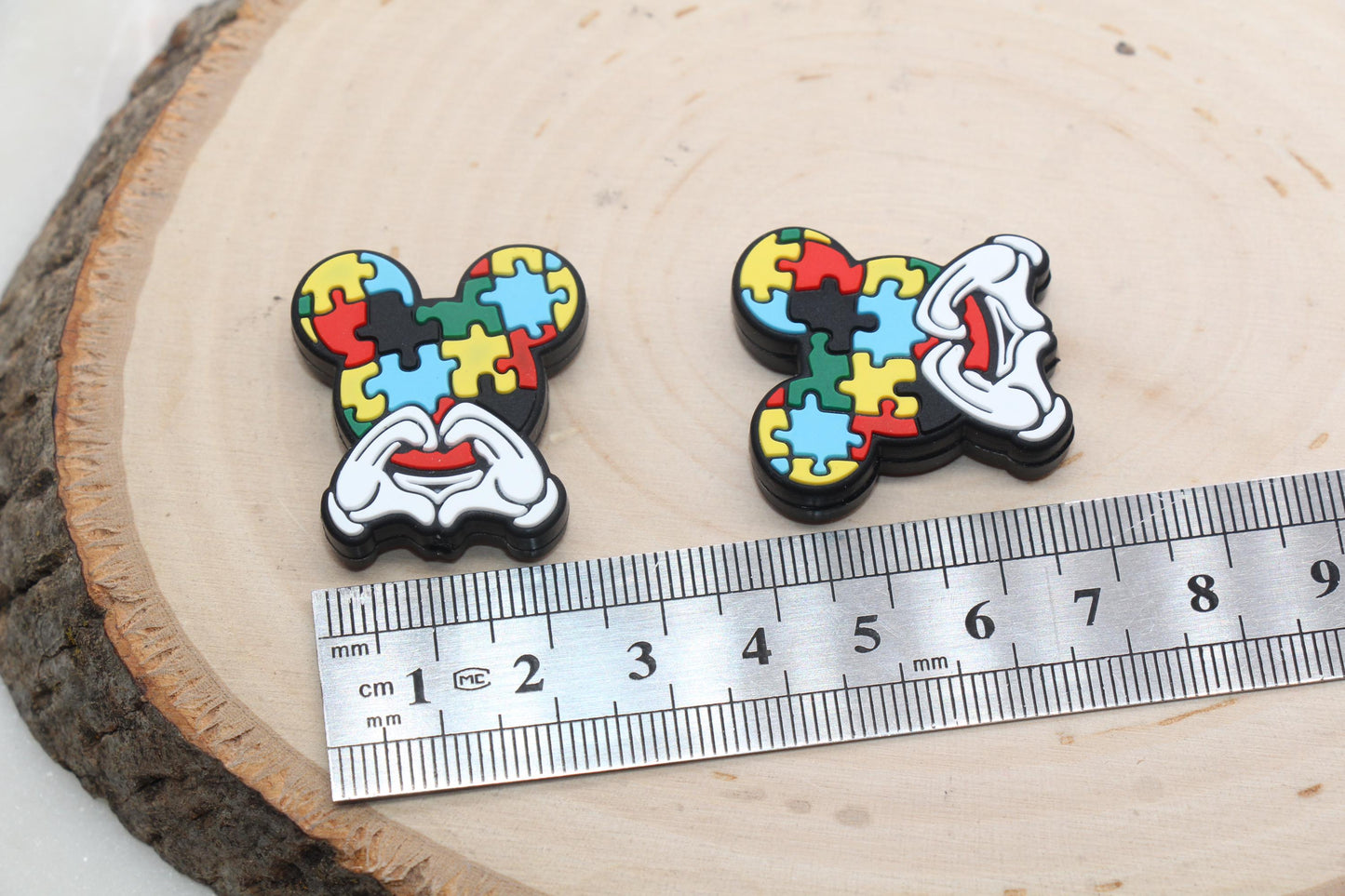 Autism Puzzle Pieces Silicone Focal Beads, Focal Beads, Chunky Beads, Silicone Loose Beads, Beadble Pen Beads #599