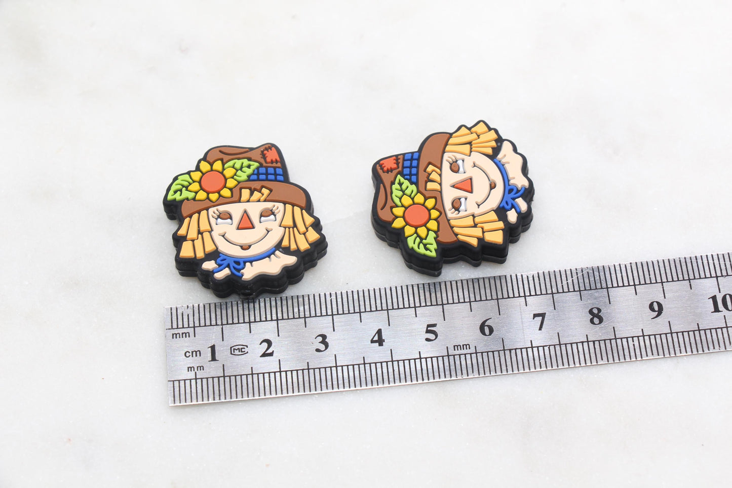 Scarecrow Boy Silicone Beads, Fall Focal Beads, Autumn Silicone Beads #619