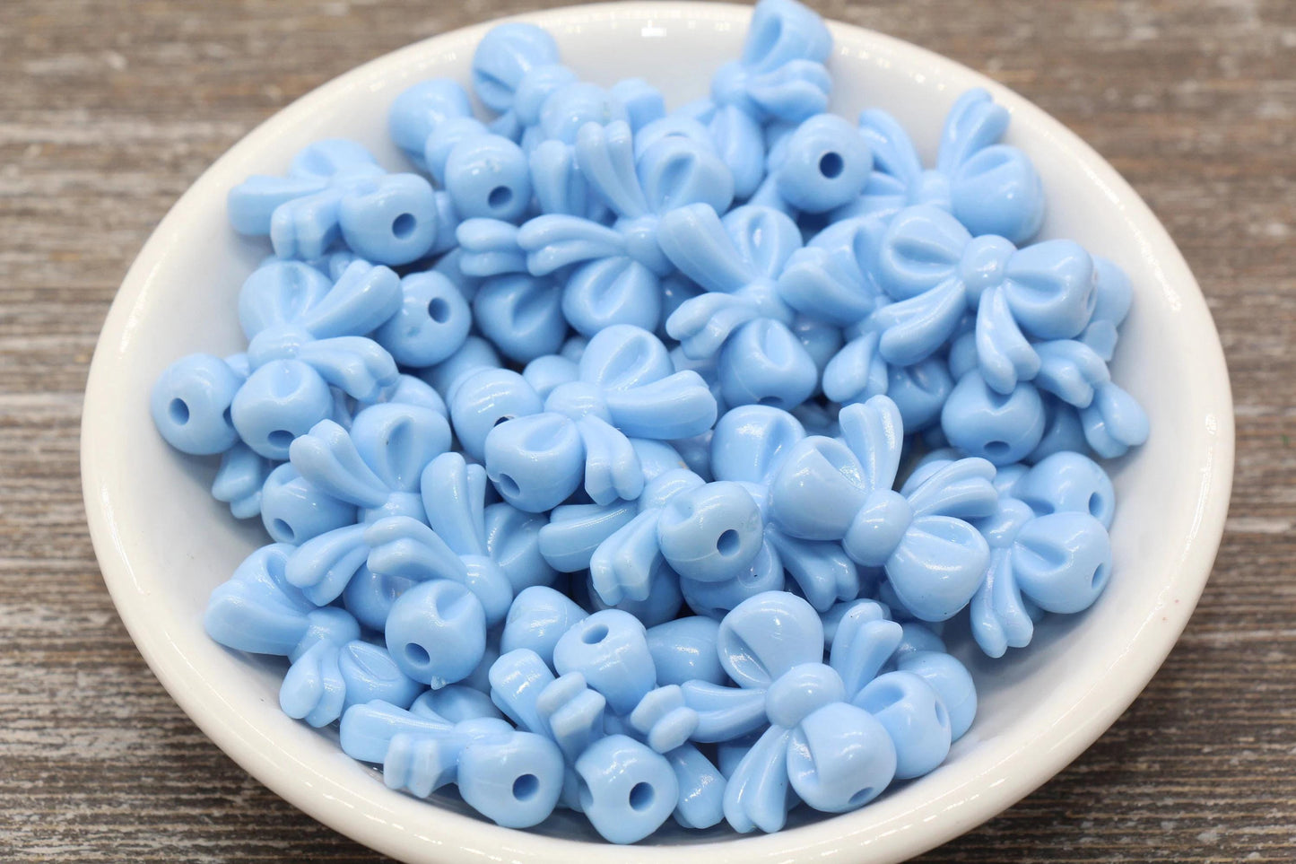 Bow Beads, Plastic Bow Beads, Colorful Acrylic Bow Beads, Beads for Bracelet, Chunky Beads