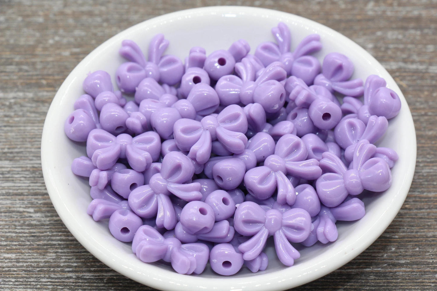 Bow Beads, Plastic Bow Beads, Colorful Acrylic Bow Beads, Beads for Bracelet, Chunky Beads