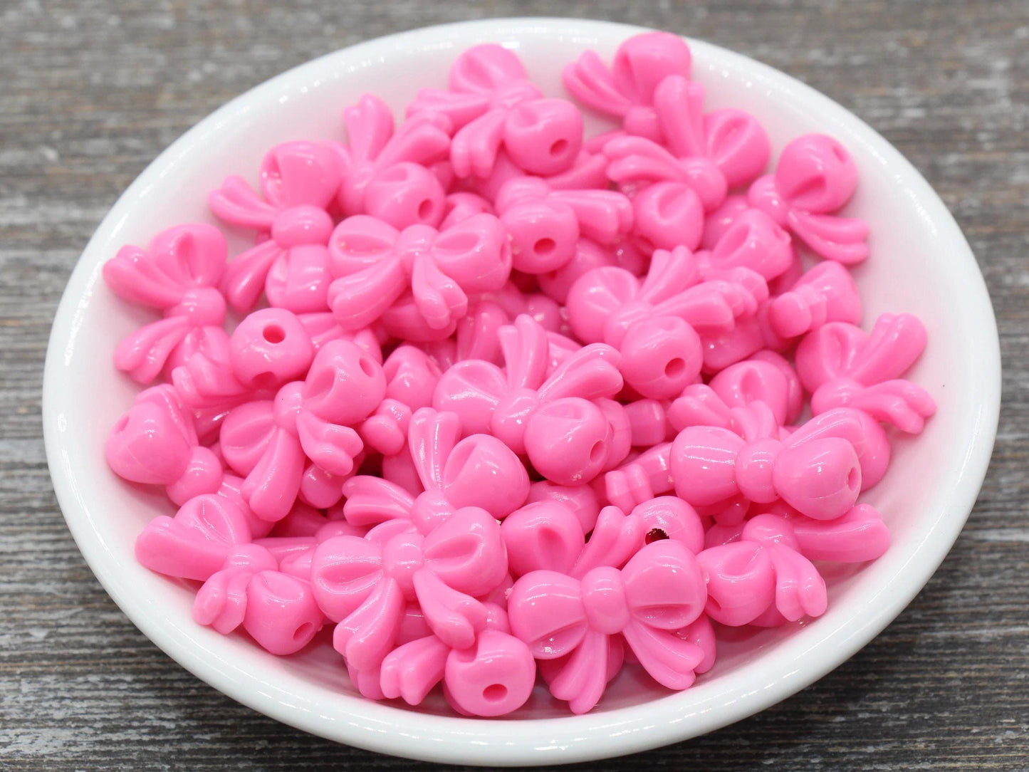 Bow Beads, Plastic Bow Beads, Colorful Acrylic Bow Beads, Beads for Bracelet, Chunky Beads