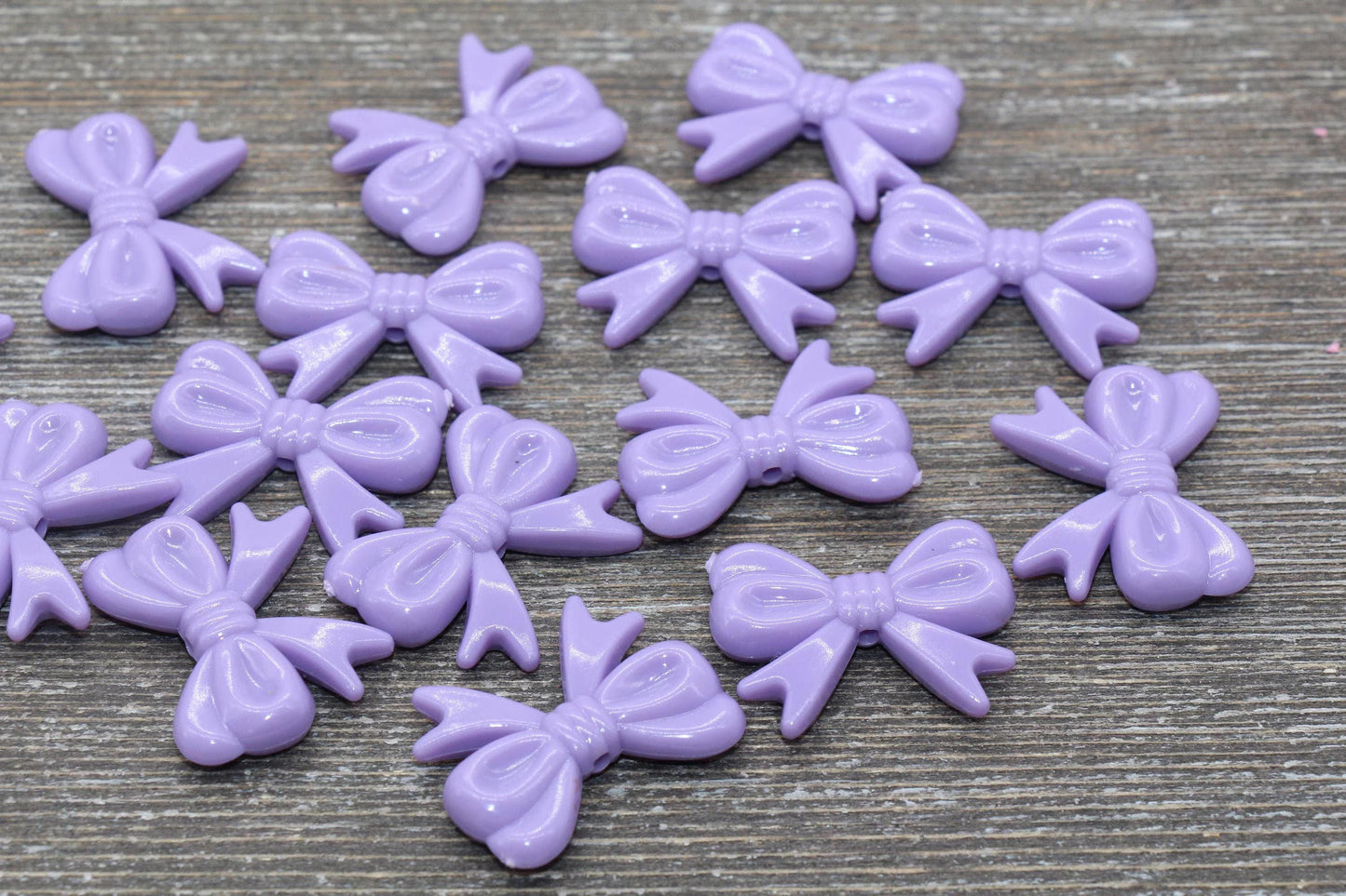 Bow Beads, Plastic Bow Beads, Pastel Bow Beads, Chunky Bow Beads, Beads for Bracelet
