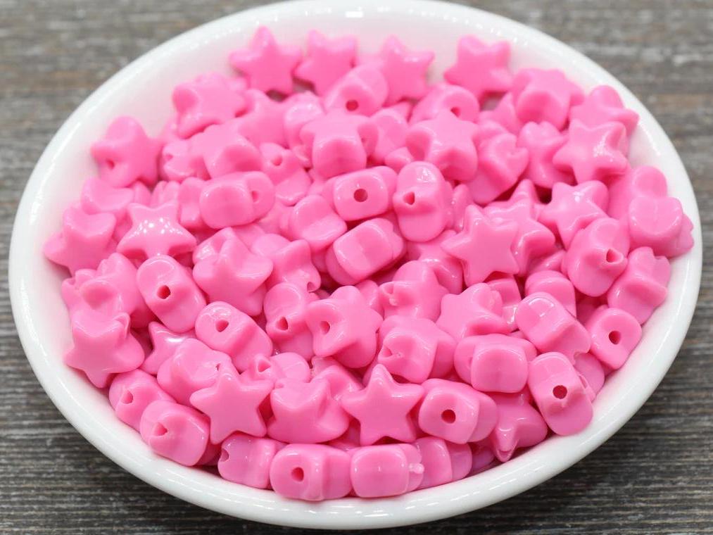 Star Beads, Plastic Star Beads, Chunky Star Beads, Beads for Bracelet
